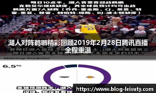 湖人对阵鹈鹕精彩回顾2019年2月28日腾讯直播全程重温